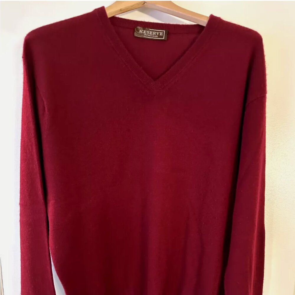 GORGEOUS PATRICK JAMES RESERVE MEN'S CASHMERE LONG SLEEVE SWEATER